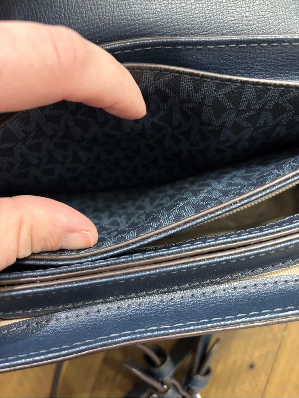 Michael Kors Rose Medium Too Handle Messenger Bag in Admiral Blue